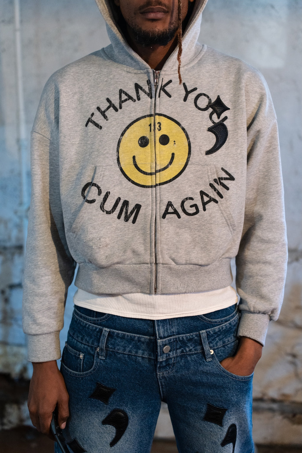 "Thank You Cum Again" Zip-Up